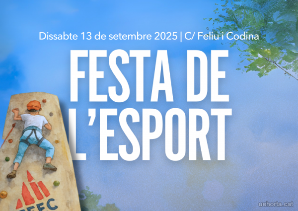 Dissabte 13 de setembre: Festa de l’Esport al carrer Feliu i Codina