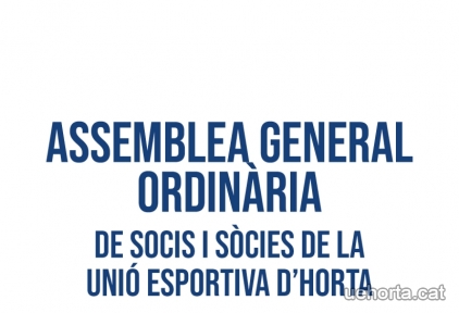Assemblea General Ordinària de Socis i Sòcies